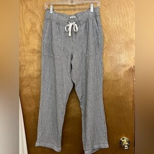 Dash Pinstripe Linen Blend Pants S